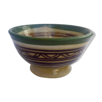 Berber bowl in earth with motifs