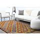 1970s Vintage Turkish Oushak Handmade Wool Cotton Orange Area Rug 160x263