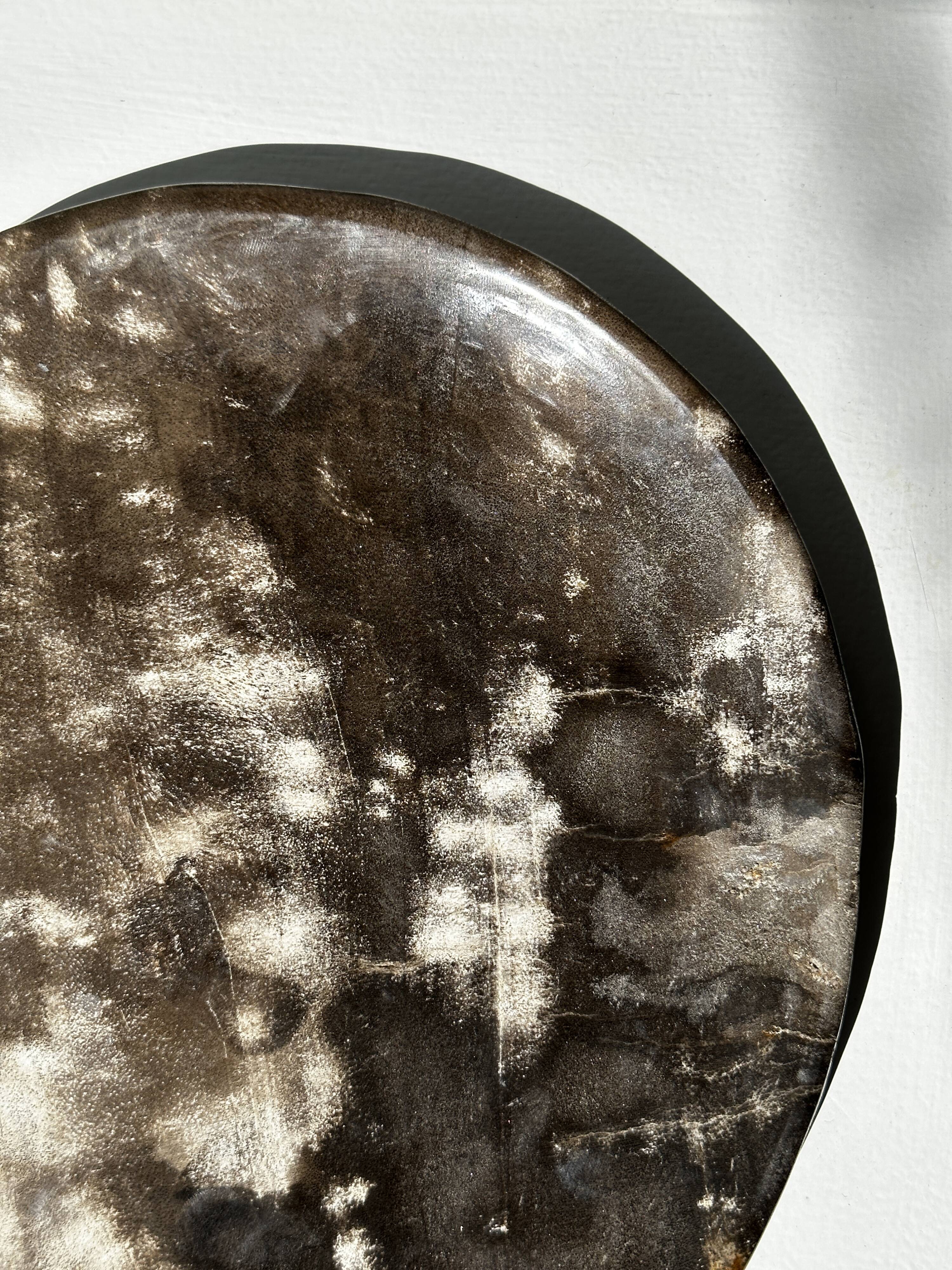 Dish in petrified wood
