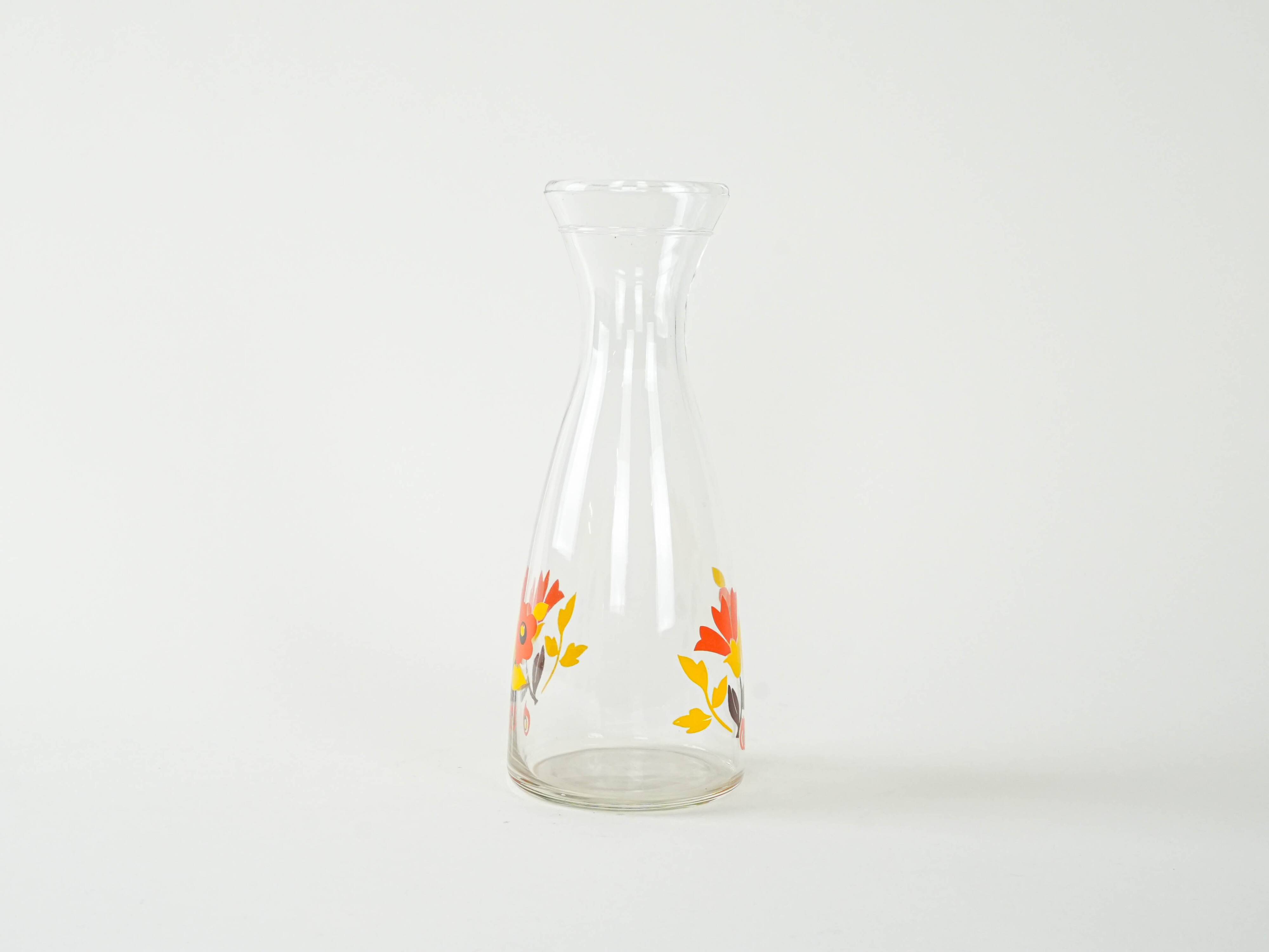 Glass carafe, Italian design, 1970s, production: Italy