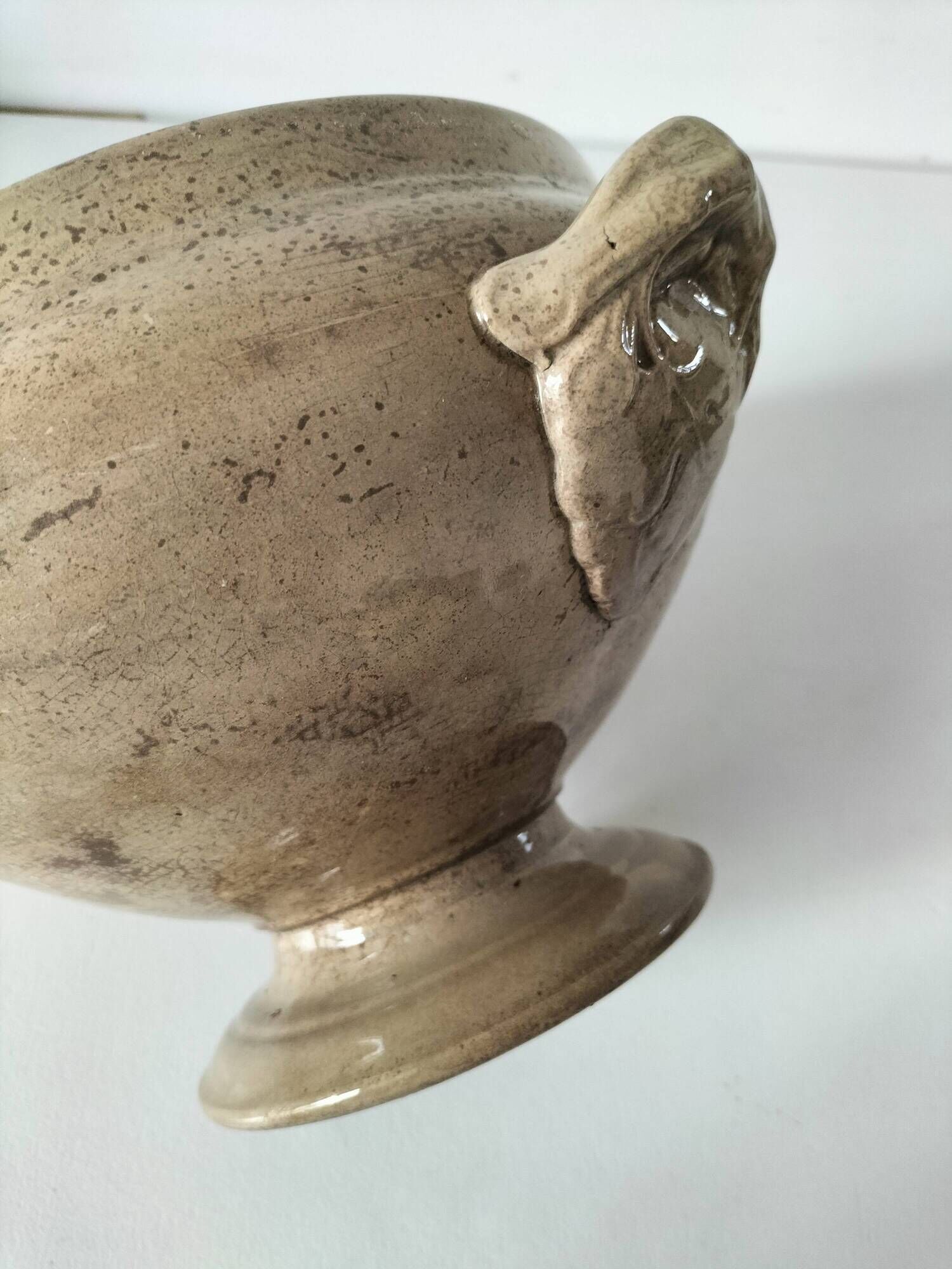 HB vegetable dish Choisy le Roi late 19th century ultra patinated