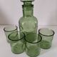 Carafe and matching tumblers in molded glass