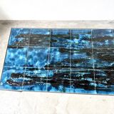 Metal and ceramic coffee table by J. Belarti, circa 1970