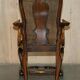 Fauteuil Bergère Antique Thomas Chippendale sculpté Claw & Ball cuir