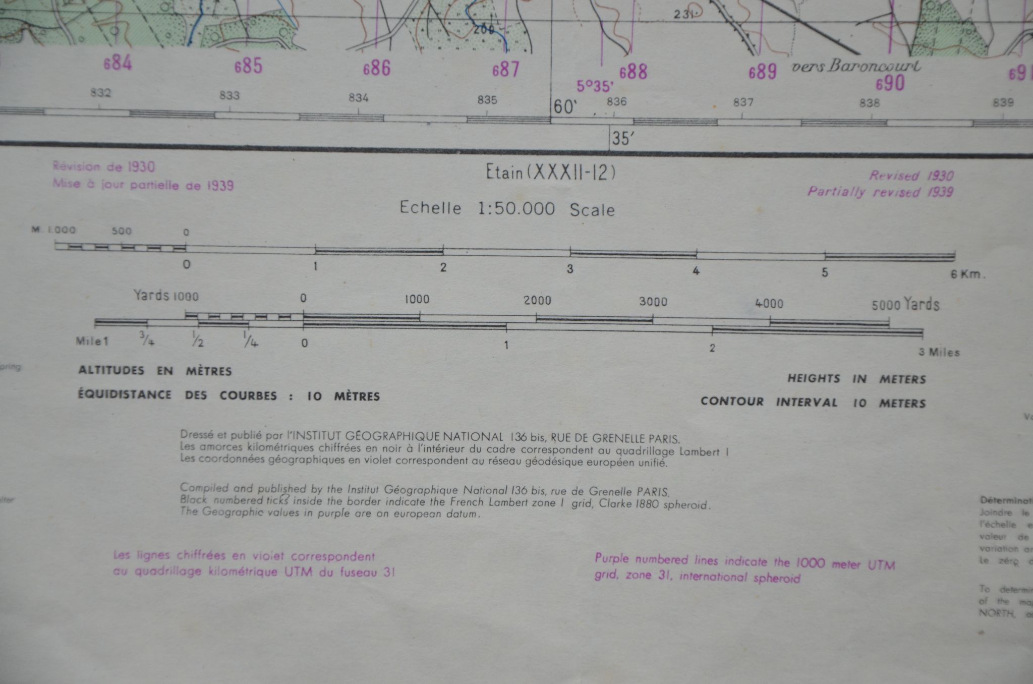Vintage map of Longuyon