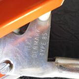 Danish orange workshop lamp from the 70s