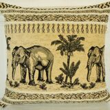 Ethnic velvet elephant cushion