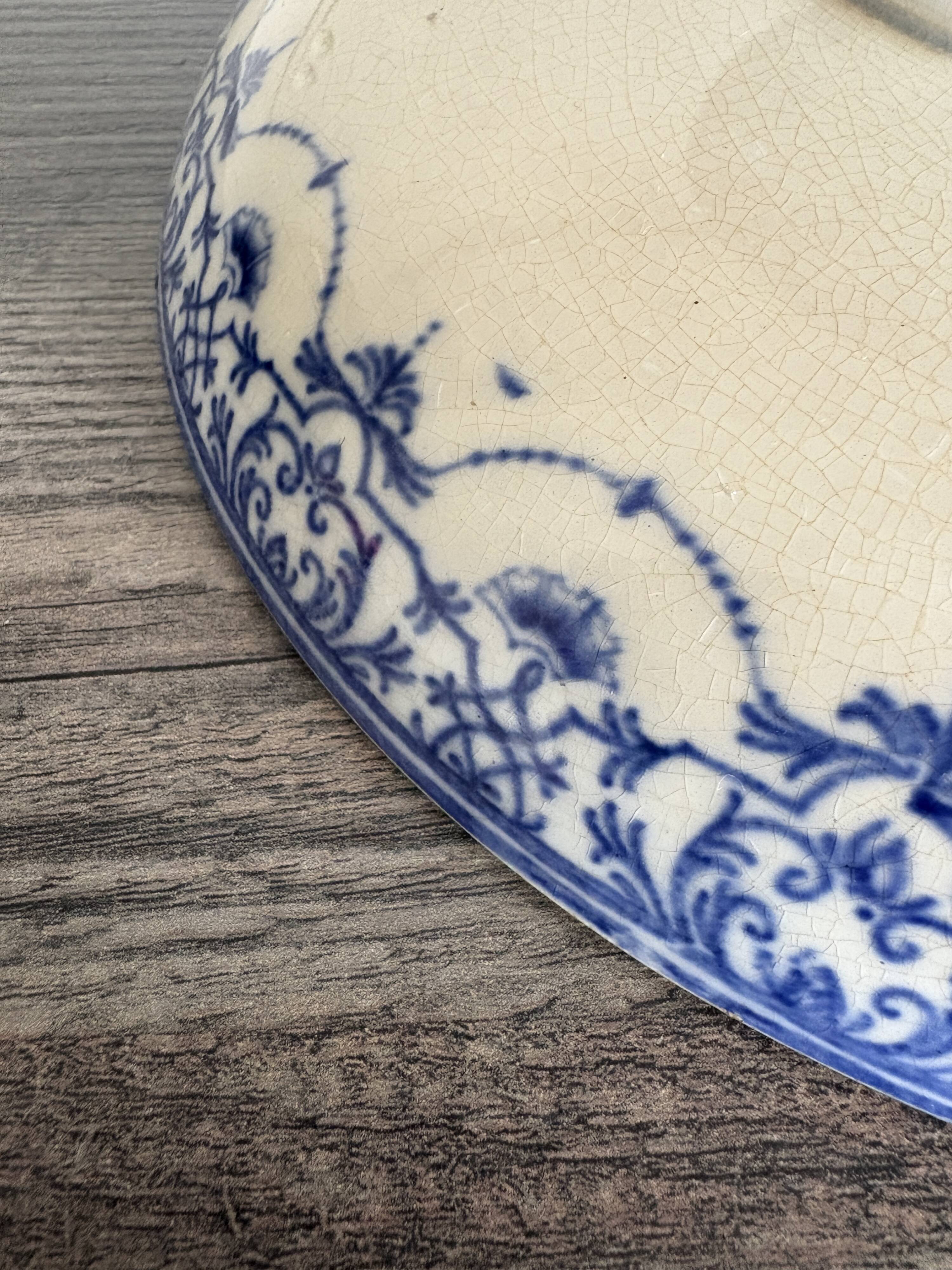 Antique compote dish from Creil and Montereau in ironstone - 19th century