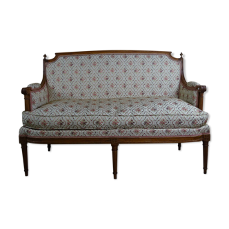 Banquette bois XVIIIème, Louis XVI