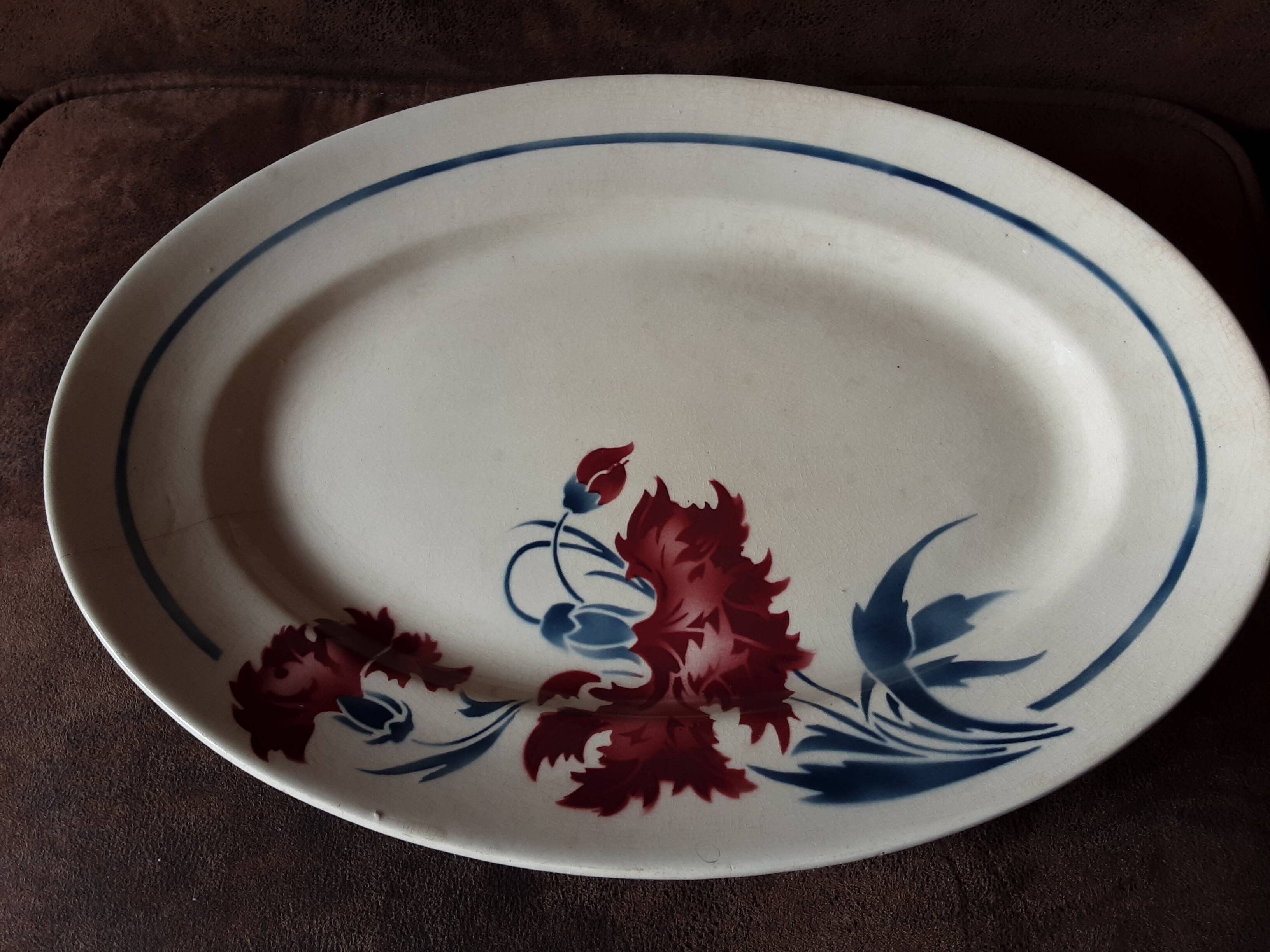 Oval platter K G Luneville