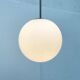 Suspended glass ball lamp by Peill & Putzler.