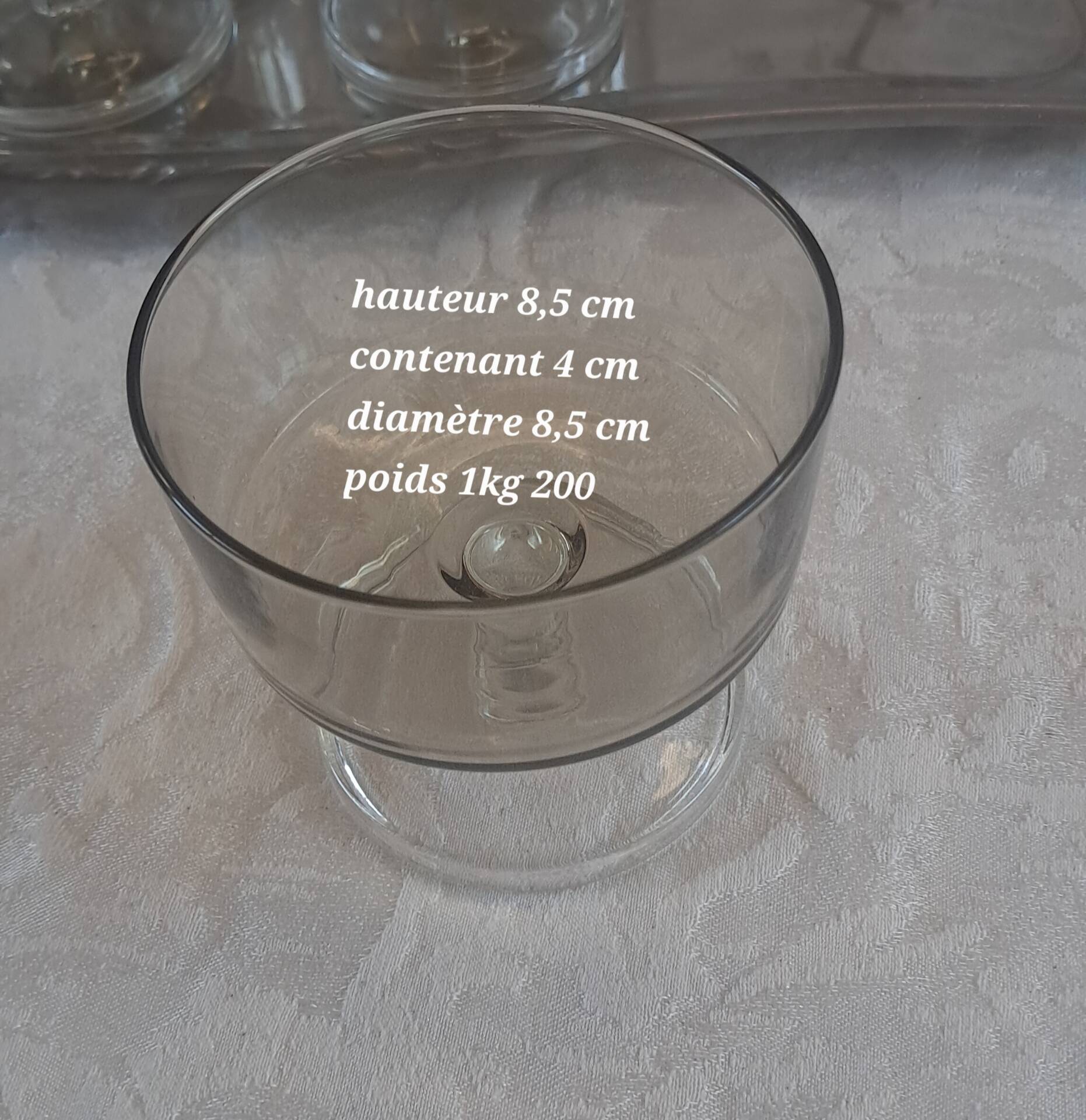 10 coupes en verre fumé