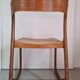 Baumann sled chair with caning
