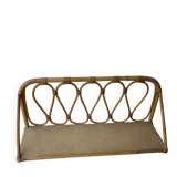 Rattan wall shelf