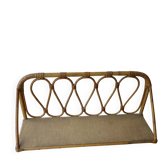 Rattan wall shelf