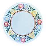Plate on flowered foot