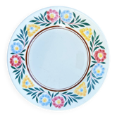 Plate on flowered foot