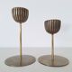 Vintage gold tulip candle holder