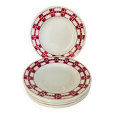 X7 assiettes creuses en faïence Stuart Moulin des loup- retro-cuisine- vintage
