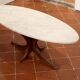 Table basse ovale marbre et palissandre