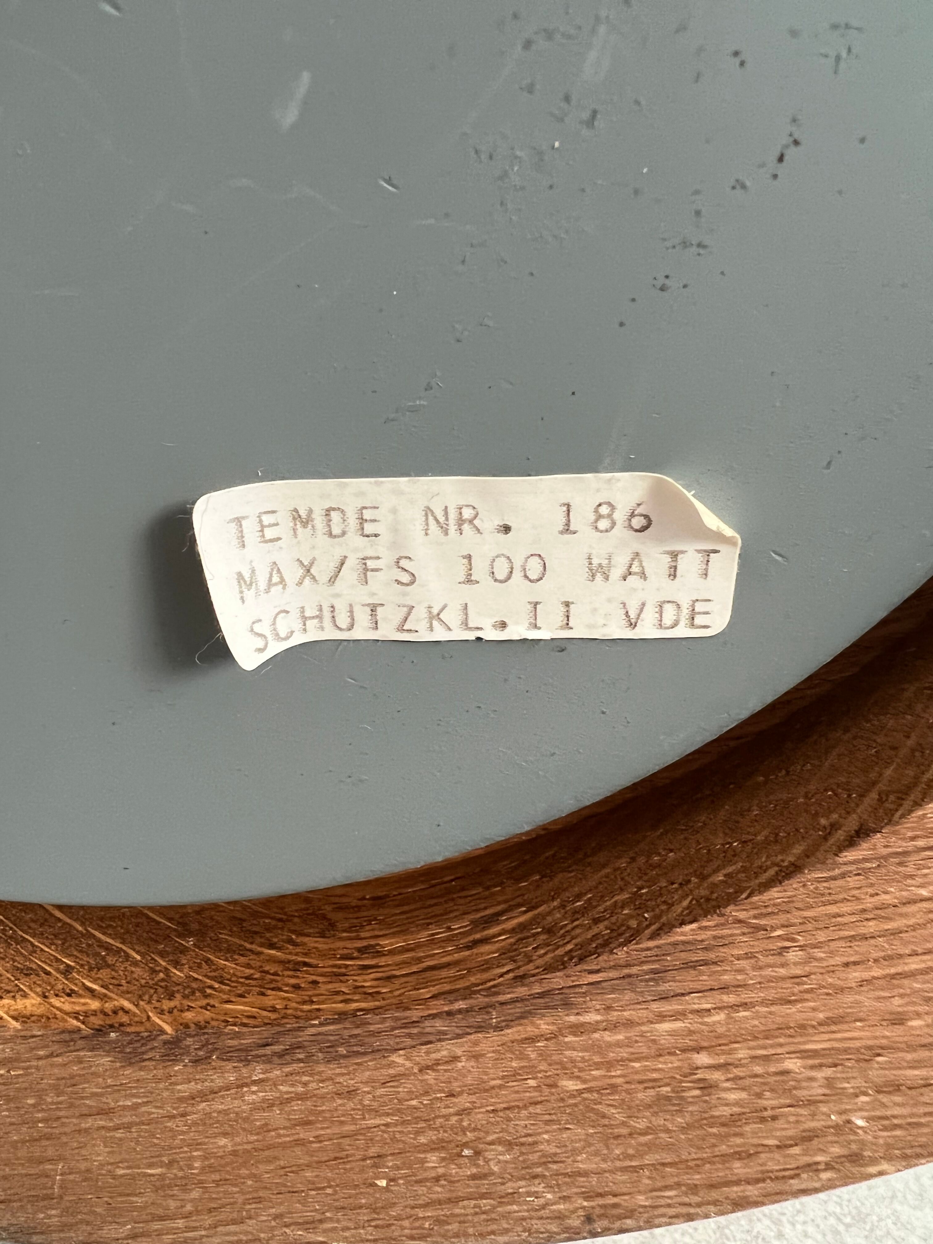 2 old adjustable floor lamps temde design in vintage scandinavian solid teak