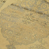 1950s Hand-Knotted Decorative Turkish Beige Carpet 105 cm x 210 cm