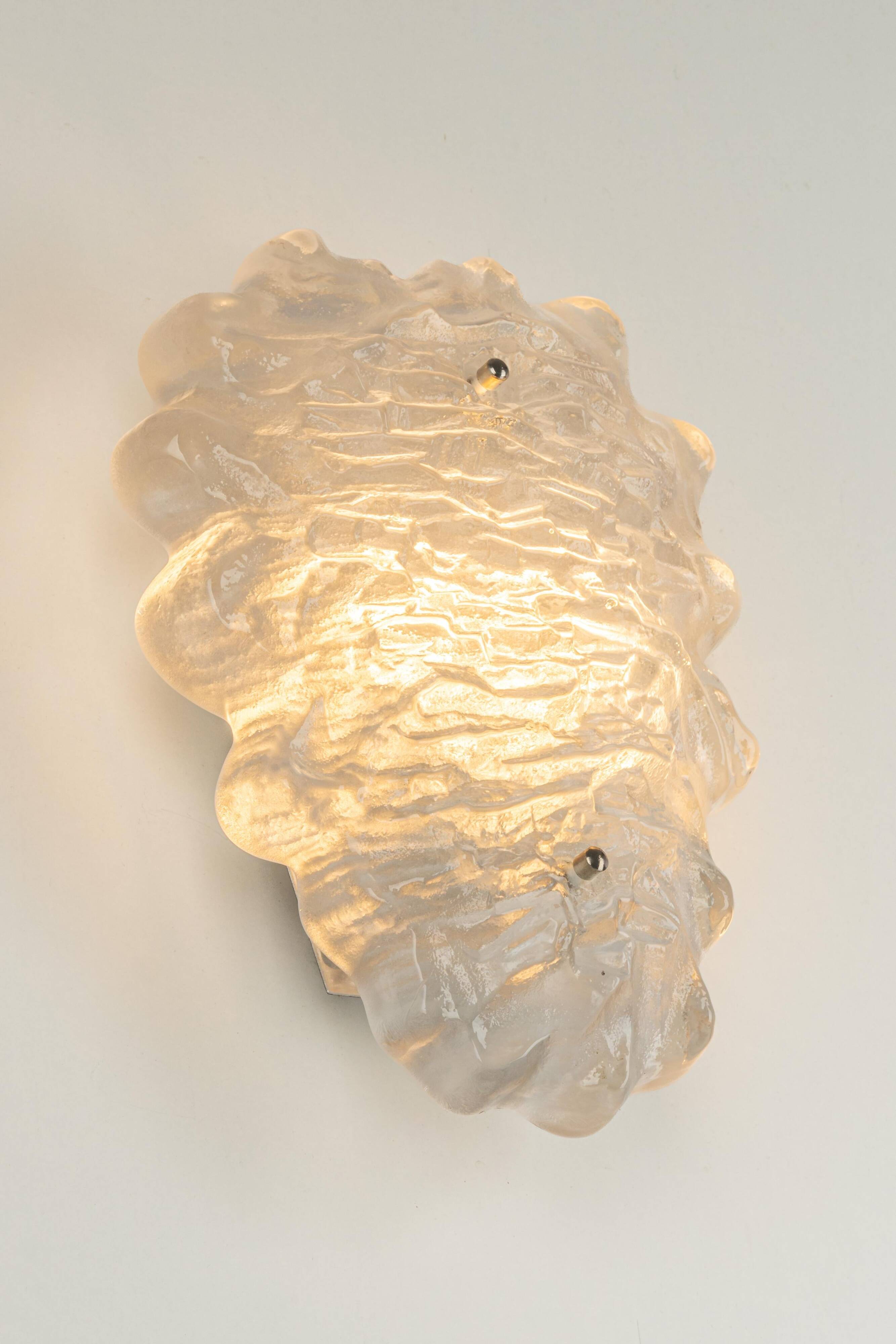 Crystal Glass Sputnik Wall Light by Peill & Putzler, Germany