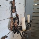 2 wrought iron sconces