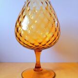 Vase en verre ambré Empoli ,1970.