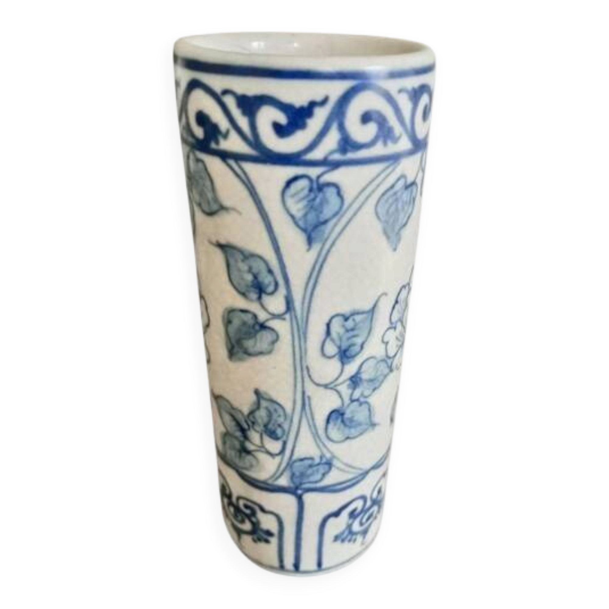 Cylindrical porcelain vase