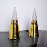 Pair of Venini Pyramidal Lamps 1970