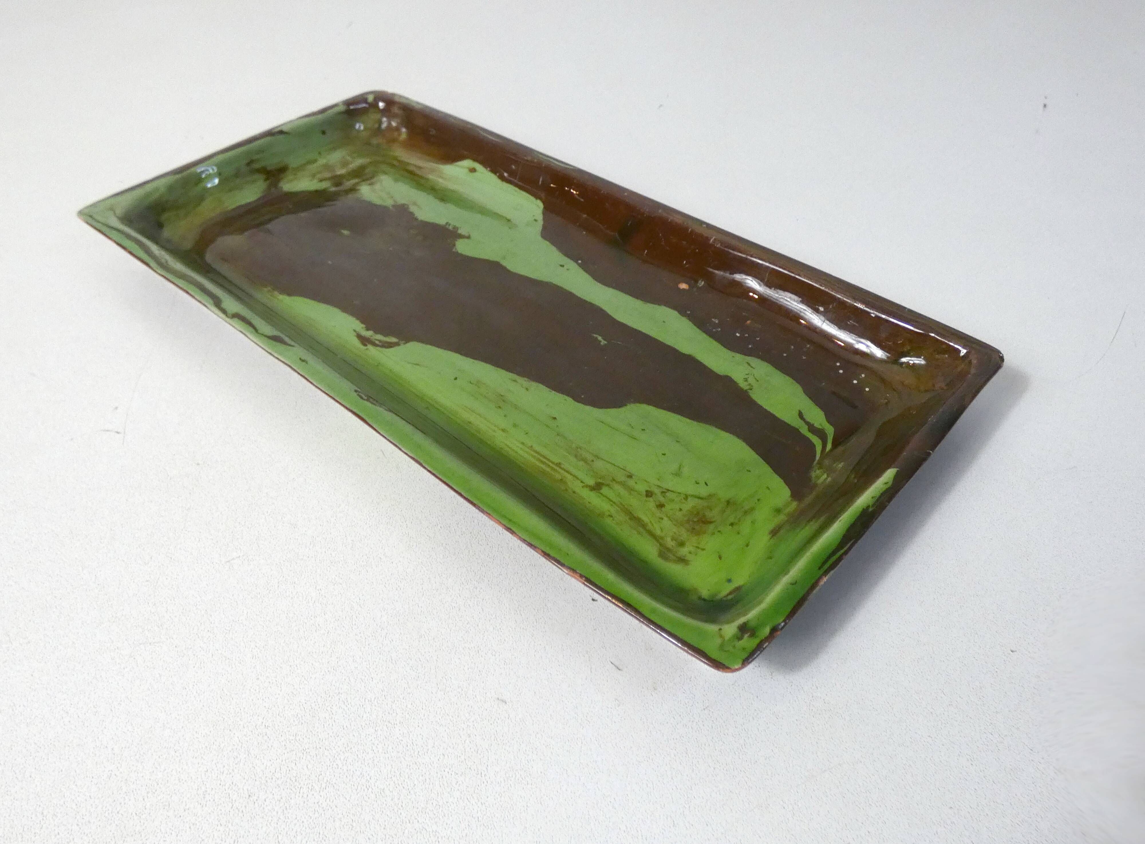 ceramic tray mixed earth marble