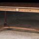 Superb Napoleon III table. Marquetry top and gilded bronzes.