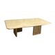 Table en travertin rectangle avec 2 pieds en l