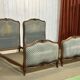 Pair of Louis XV style beech beds from the 1950s.
