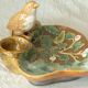 Empty ceramic pocket slurry nest birds
