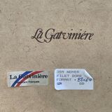 Large mirror with natural wood molding, gold fillet, beveled mirror, (La Gatvinière)