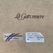 Large natural wood moulding mirror, gold fillet highlight, bevelled mirror, (La Gatvinière)