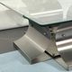 Coffee table in brushed steel 1970