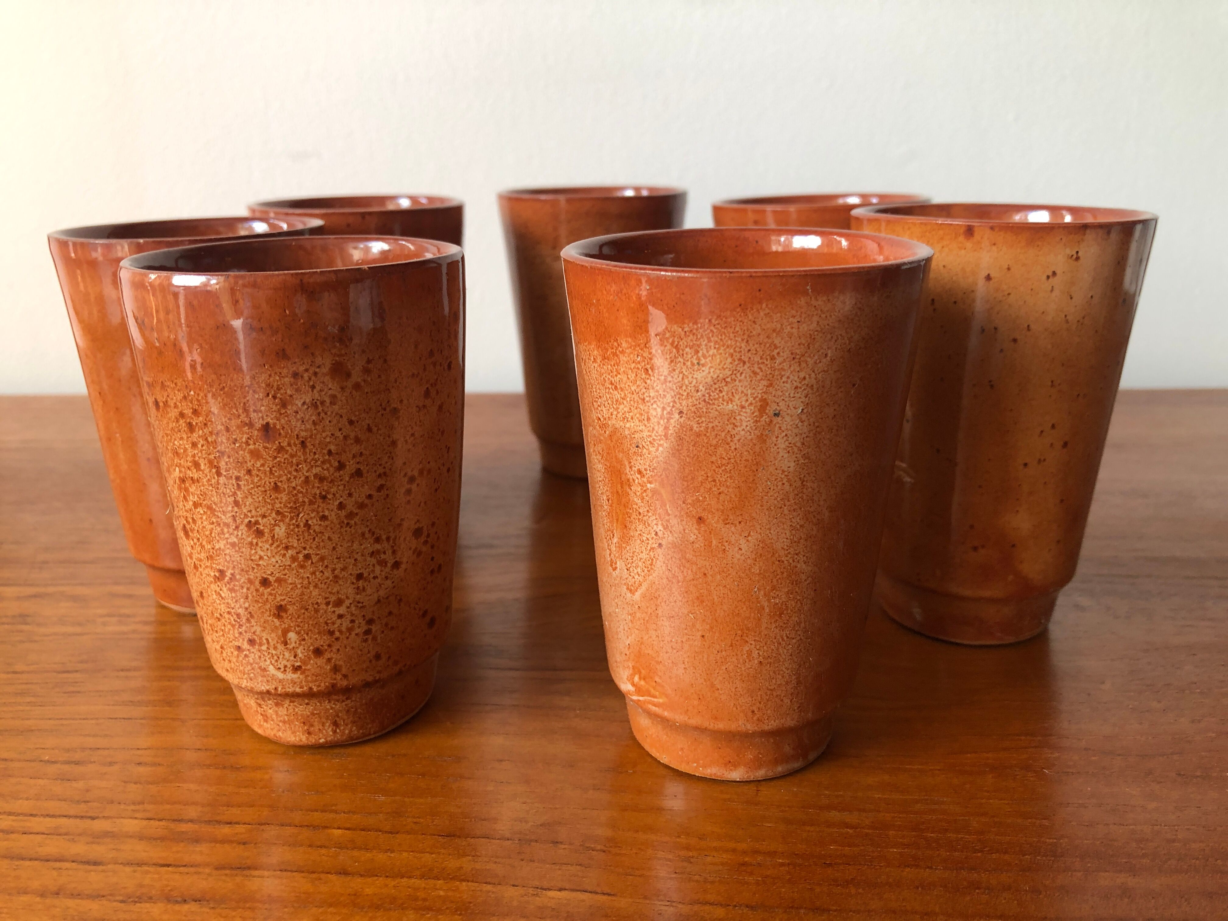 Digoin cups in glazed stoneware