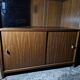 Library, display case, Danish teak shelves 1970