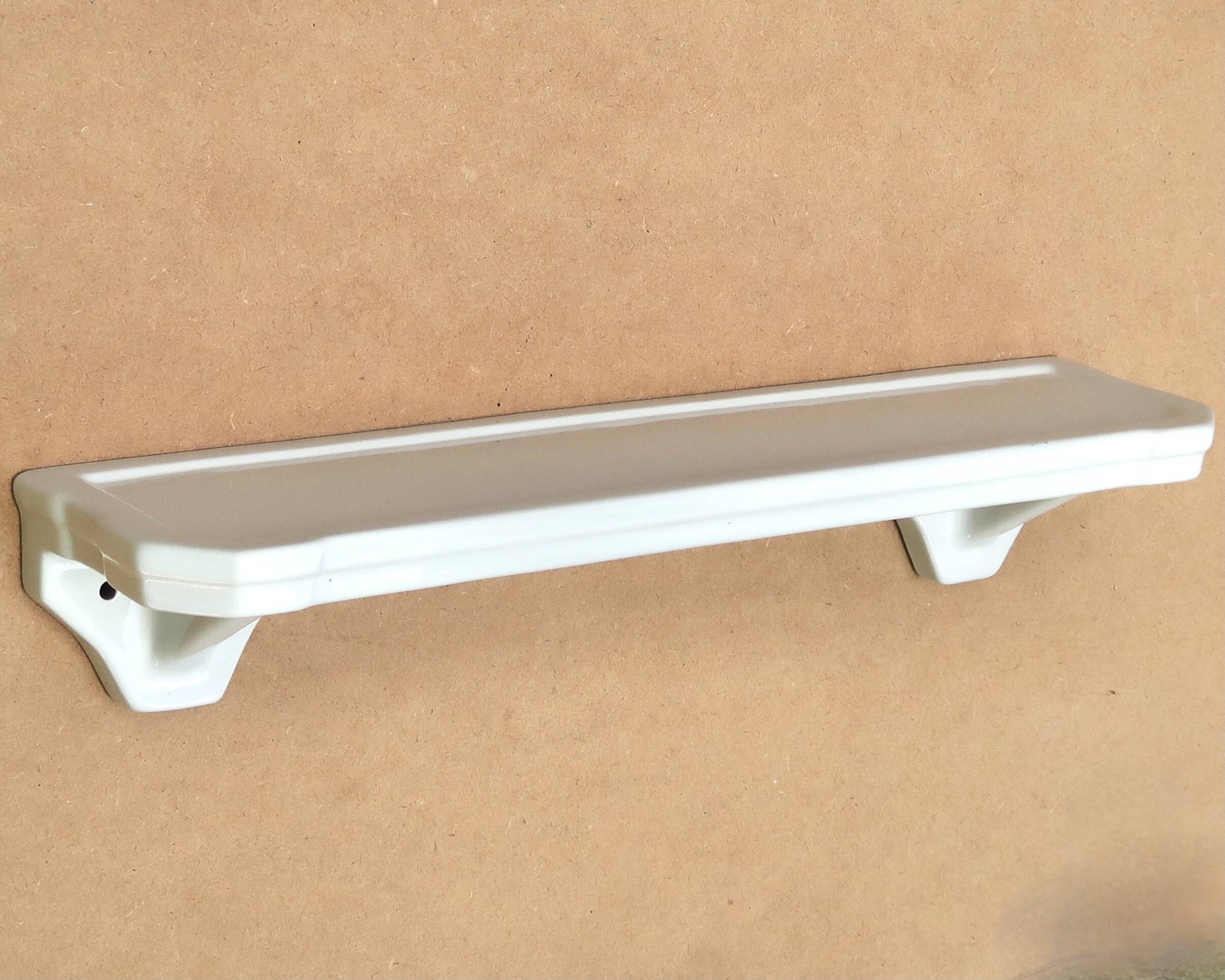 Large Art Deco wall shelf in white porcelain, 1920s