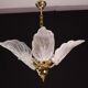 Elegant Murano Candlestick with 5 Leaves in Grit