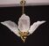 Elegant Murano Chandelier with 5 Leaves in Grit