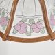 Lustre style Art Nouveau en bois et verre des années 1970