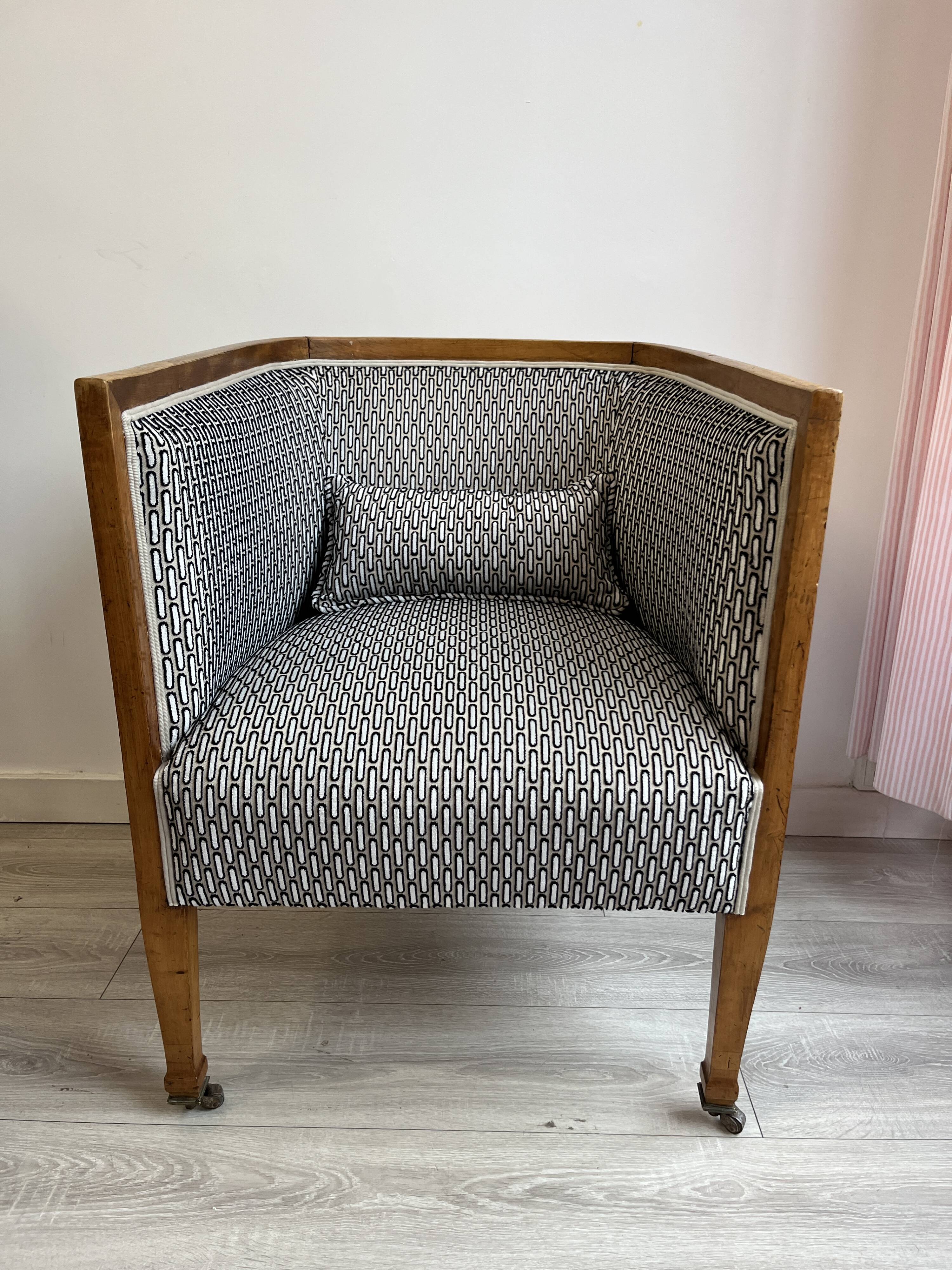 Art Deco Style Barrel Armchair