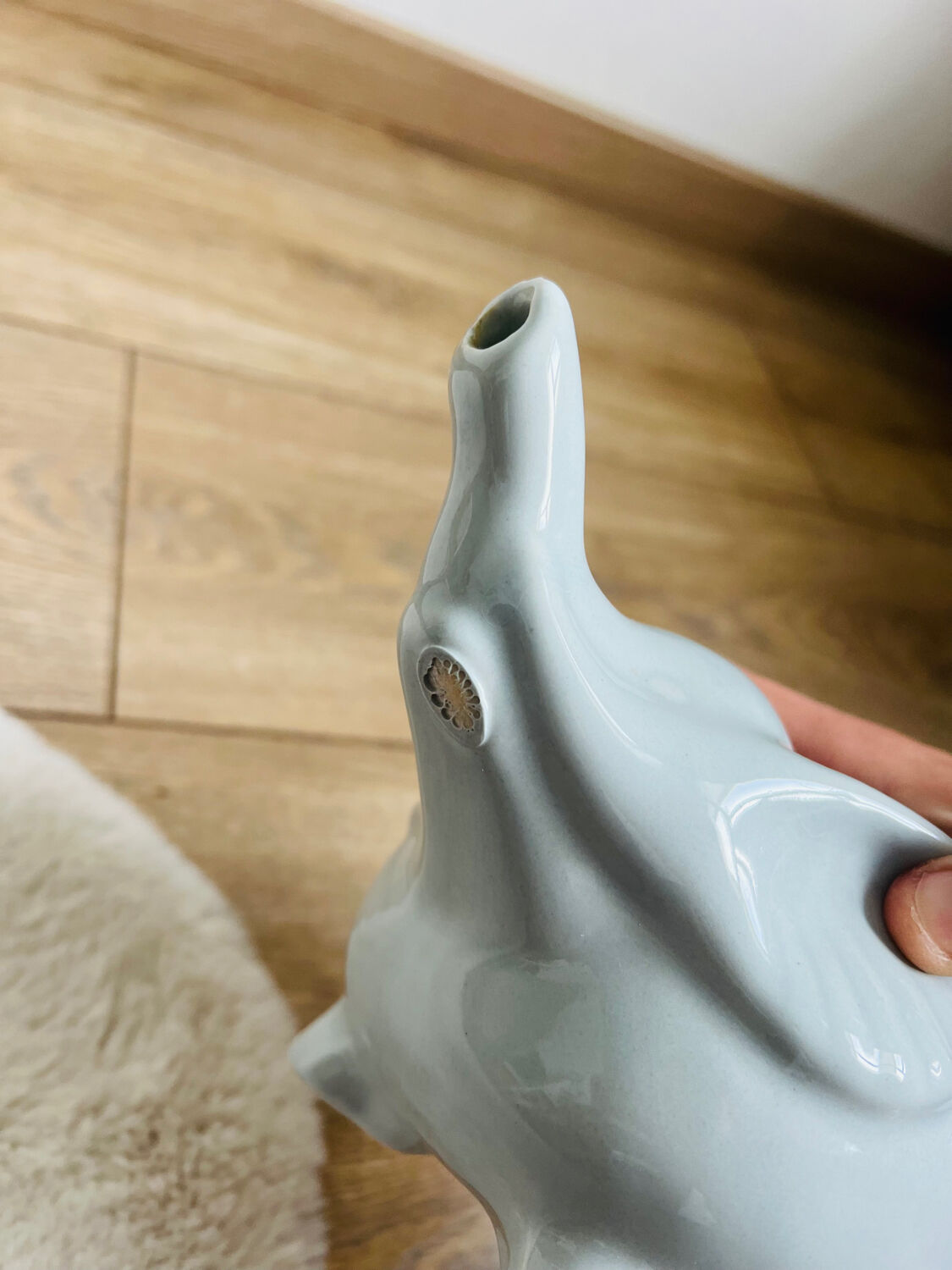 Grey lipton elephant teapot