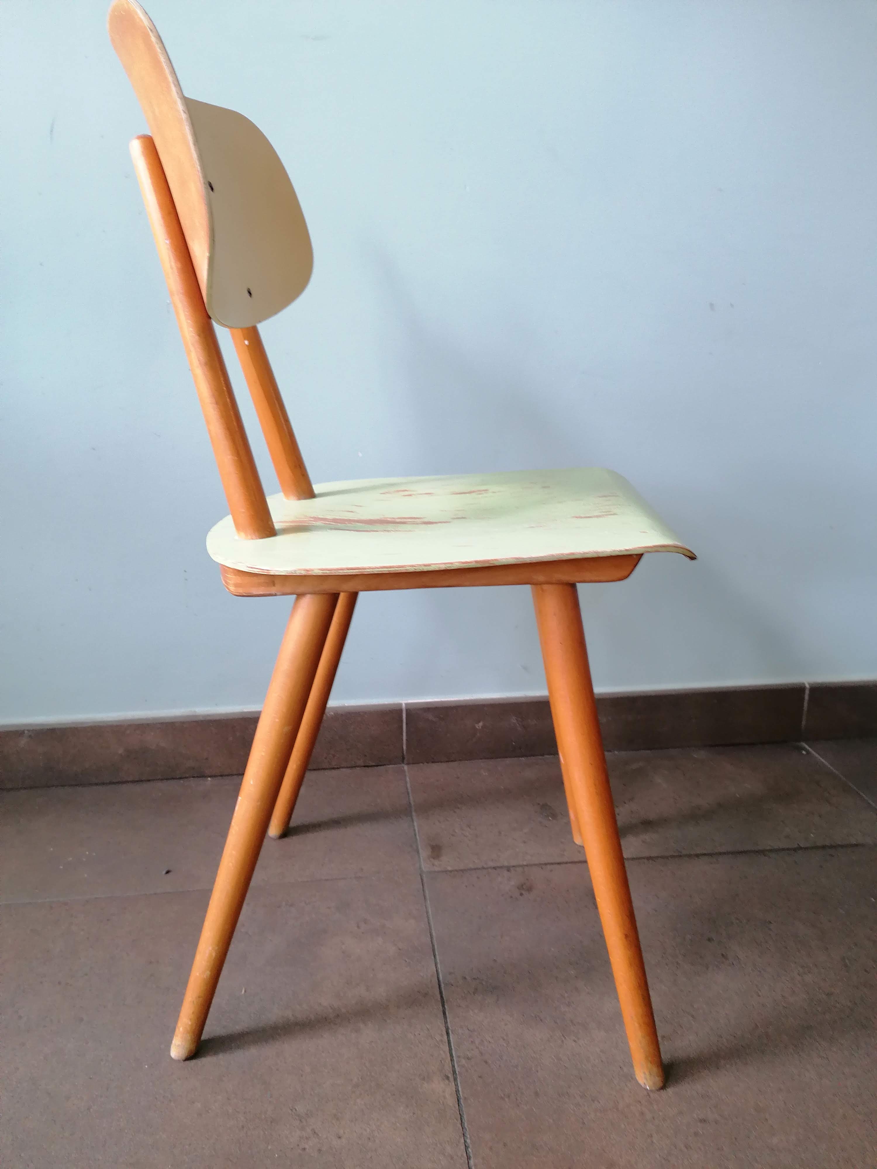 Vintage wooden chair, Ton (Thonet) ex Czechoslovakia, 1960