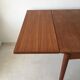Dining table extendable Scandinavian teak extension 1960 s