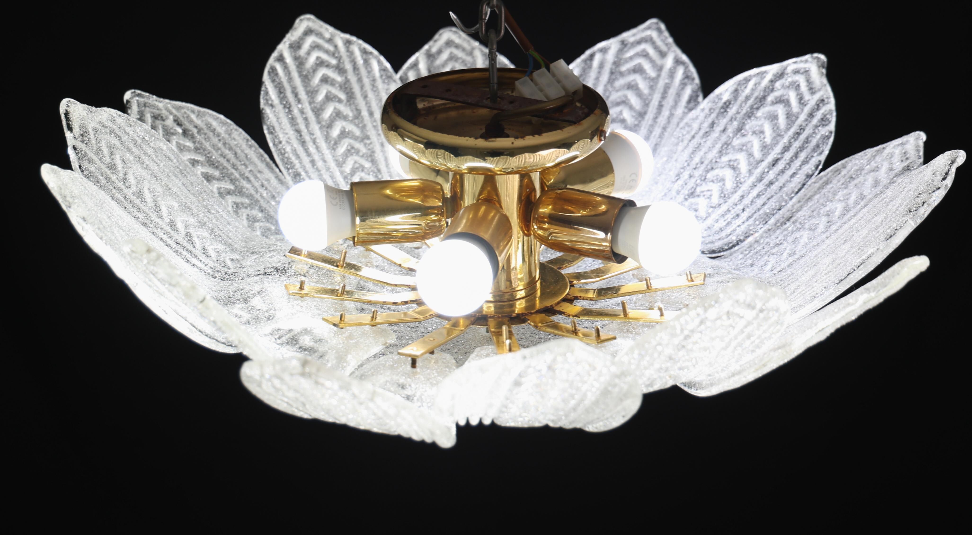 Como, Italian Murano Glass Ceiling Light or Flush Mount, 1980s